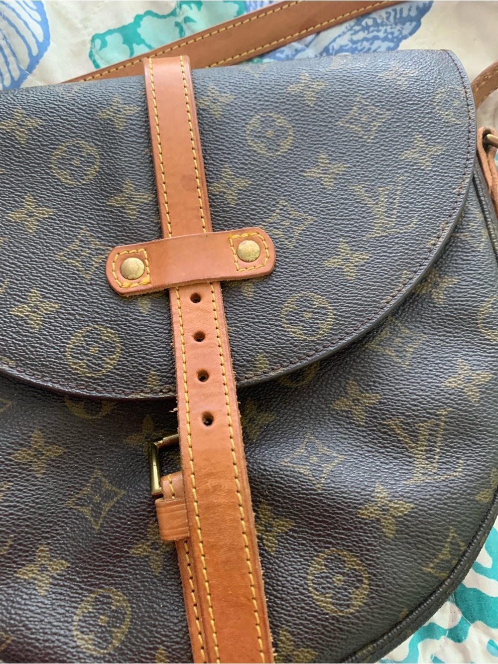 Louis Vuitton Monogram Canvas Crossbody Saddle Bag in Brown and Tan - Picture 14 of 16